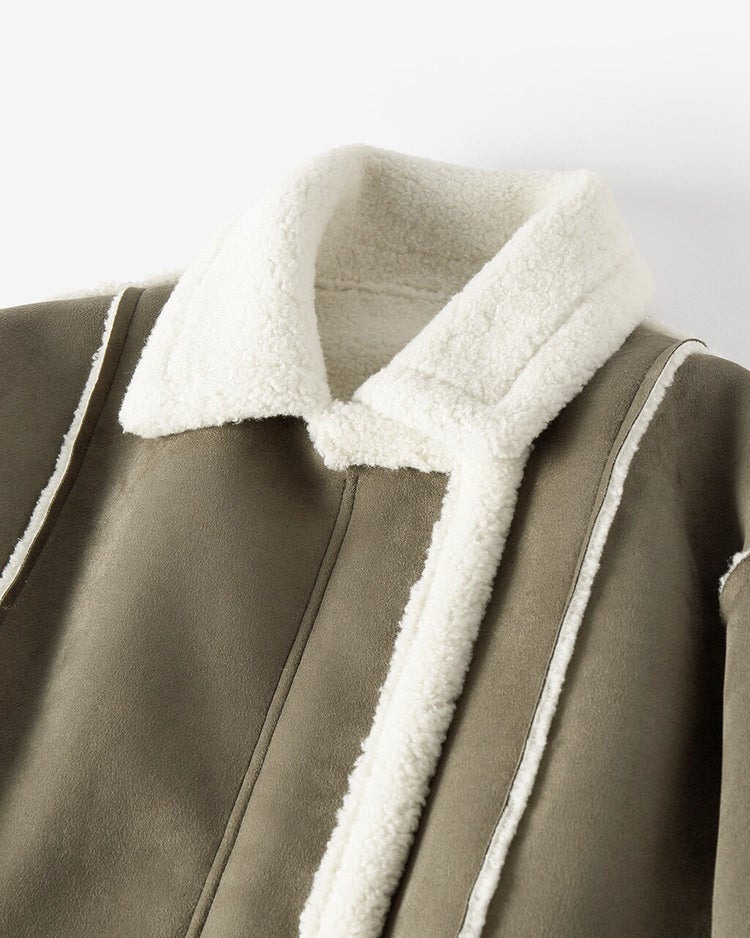 エコムートン・ライダースジャケット 詳細画像 カーキ 4