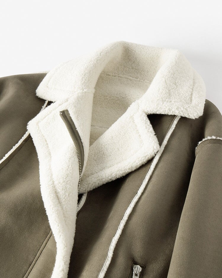 エコムートン・ライダースジャケット 詳細画像 カーキ 5