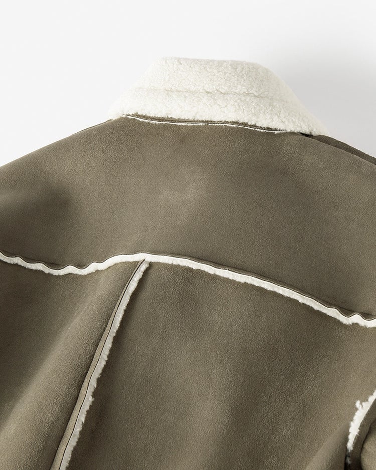 エコムートン・ライダースジャケット 詳細画像 カーキ 6