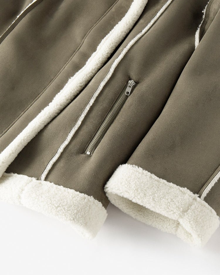 エコムートン・ライダースジャケット 詳細画像 カーキ 7