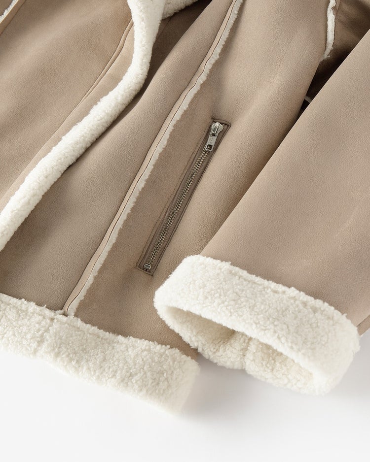 エコムートン・ライダースジャケット 詳細画像 ベージュ 7