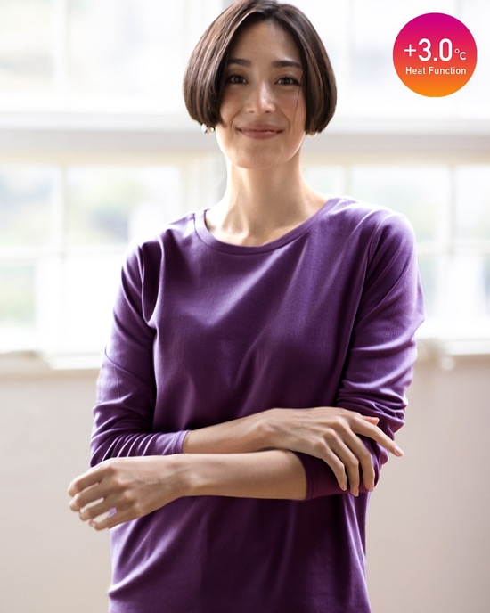 ピュアヒートコットン・クルーネック