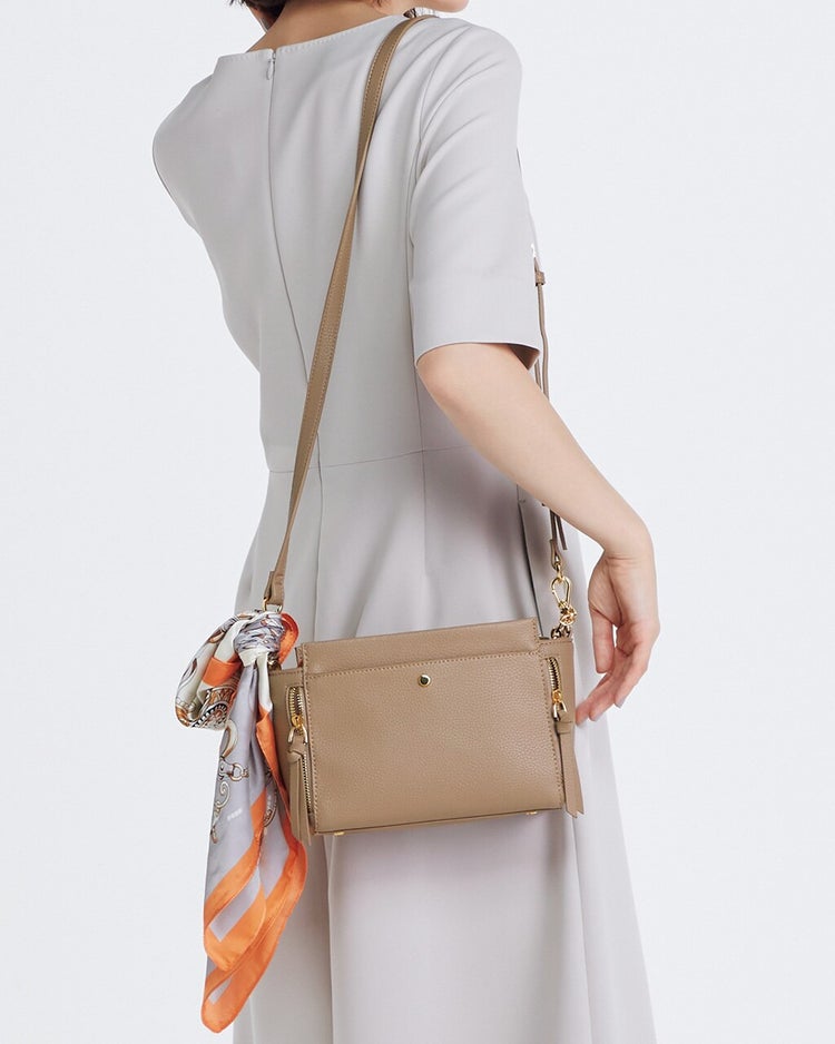 ８ポケット・本皮コンビ２WAYミニバッグ 詳細画像 トープ 1