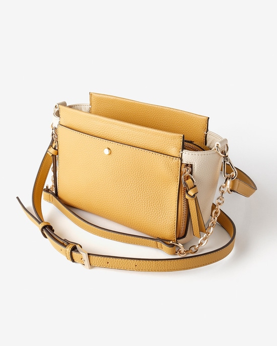 ８ポケット・本皮コンビ２WAYミニバッグ