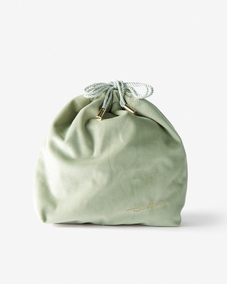 リアルレザー・ハーフムーンバッグ／巾着付き 詳細画像 グリーン 5