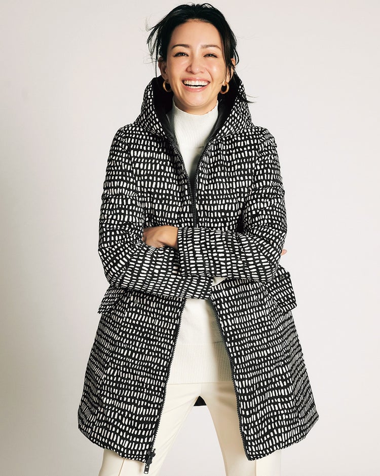 モダンリバーシブル・ジップアップダウンコート 詳細画像 ブラック 1