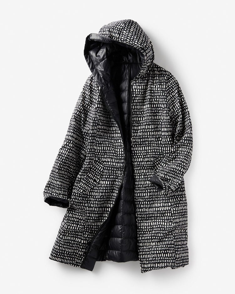 モダンリバーシブル・ジップアップダウンコート 詳細画像 ブラック 10