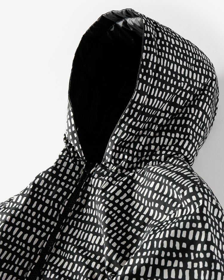 モダンリバーシブル・ジップアップダウンコート 詳細画像 ブラック 5