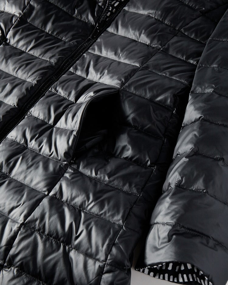 モダンリバーシブル・ジップアップダウンコート 詳細画像 ブラック 8
