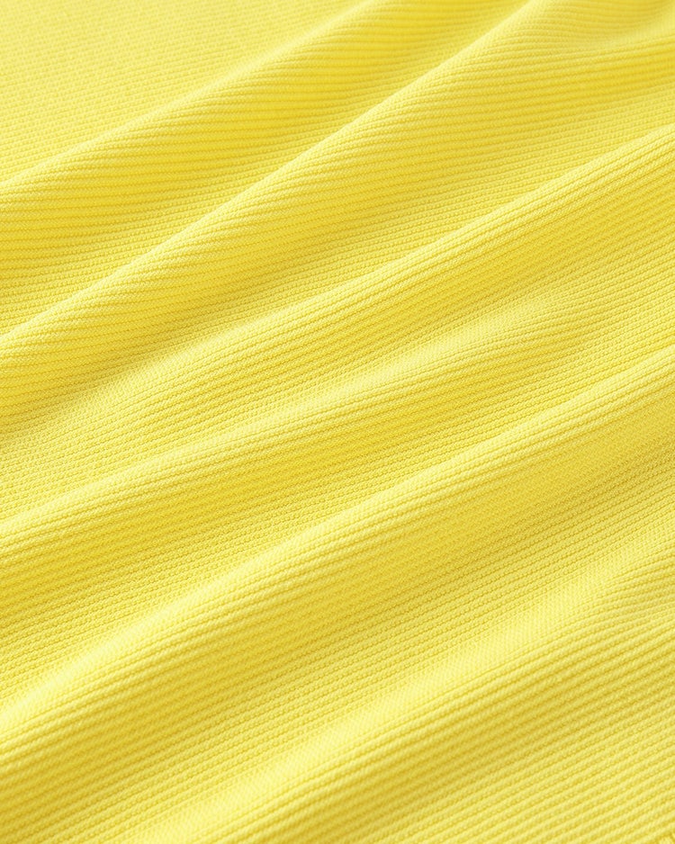 ストレッチガーター・ボートネックニット 詳細画像 イエロー 4