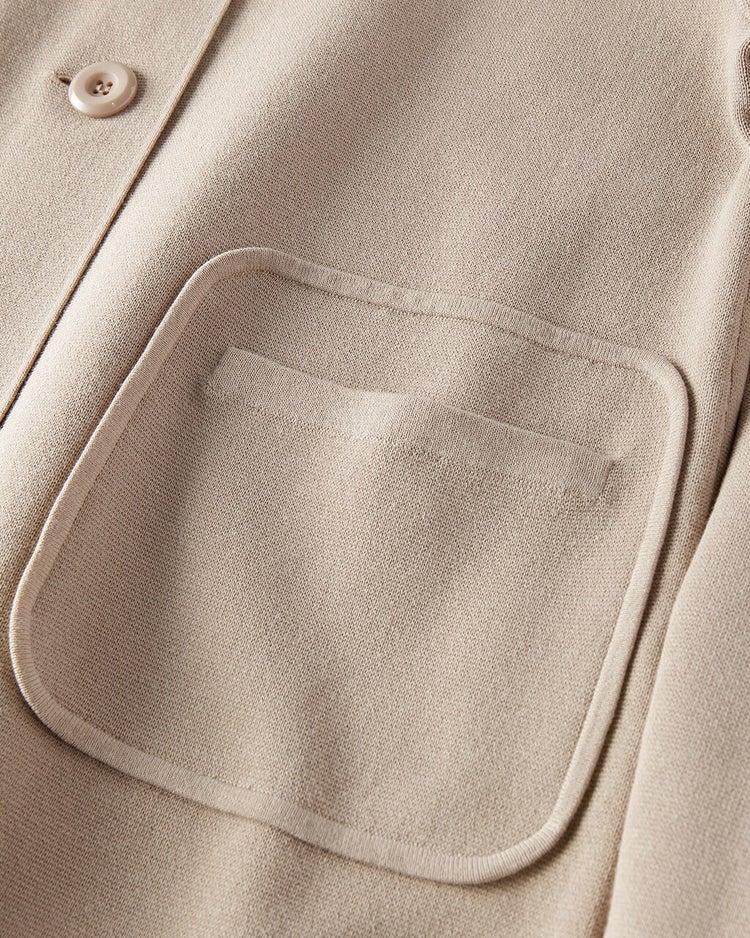 コットンミックス・ミラノリブジャケット 詳細画像 グレーベージュ 6