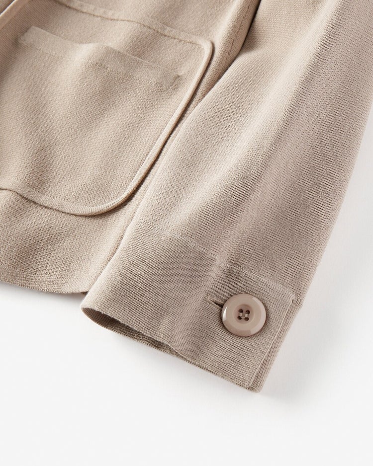 コットンミックス・ミラノリブジャケット 詳細画像 グレーベージュ 7