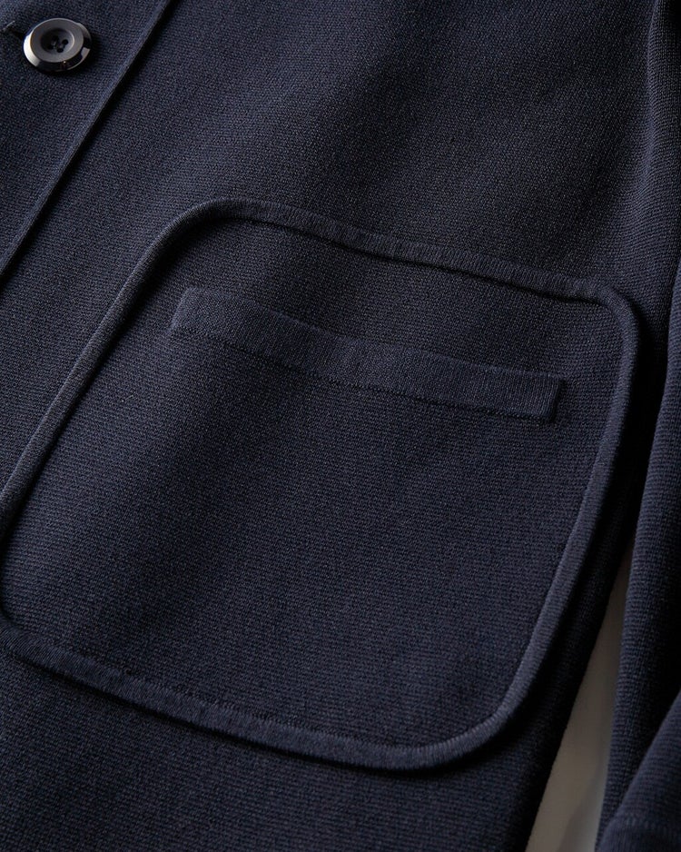 コットンミックス・ミラノリブジャケット 詳細画像 ミッドナイトブルー 4