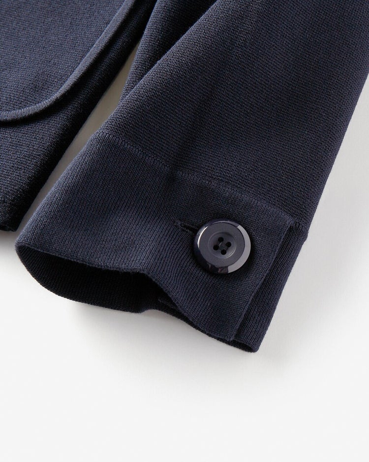 コットンミックス・ミラノリブジャケット 詳細画像 ミッドナイトブルー 5