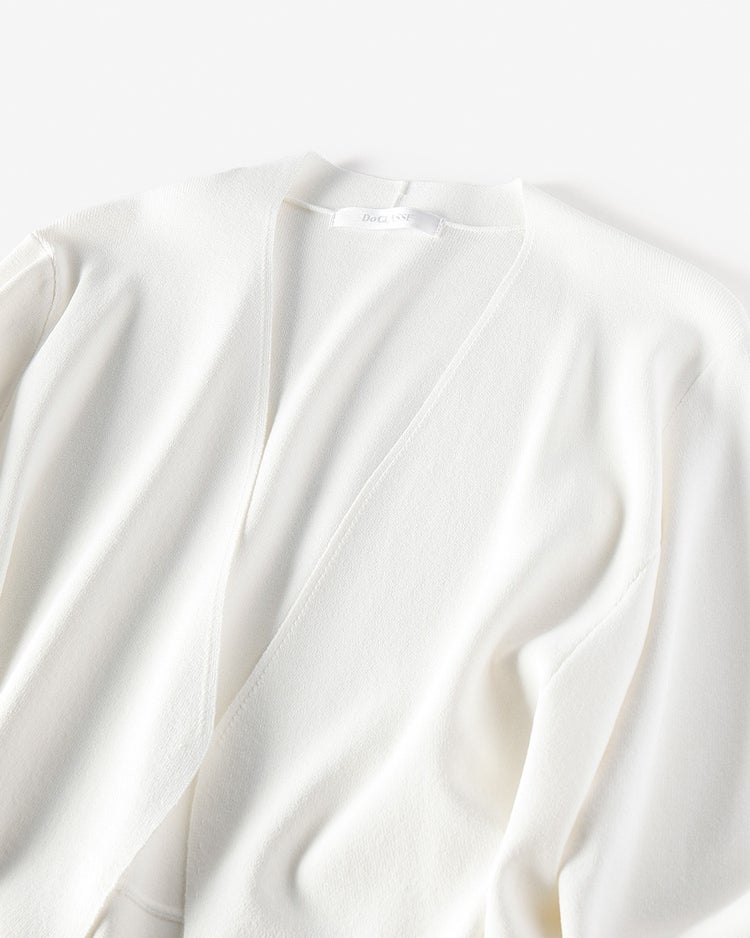 UVニット・ペプラムジャケットカーディガン 詳細画像 ホワイト 2