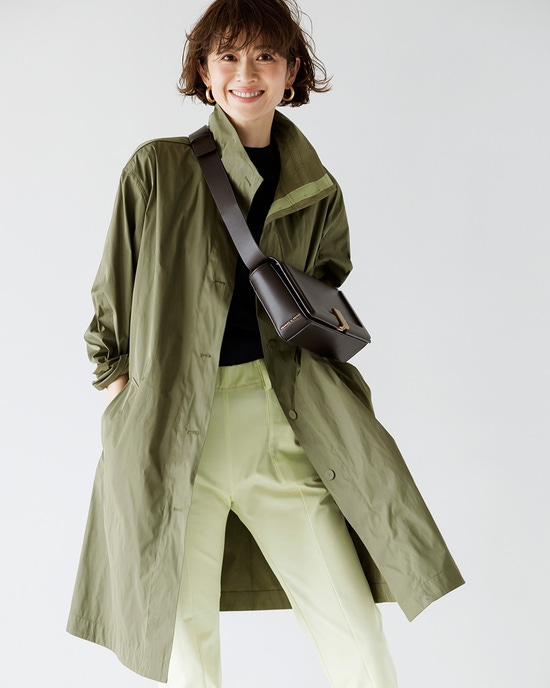 二重織メモリー・スタンドカラーコート