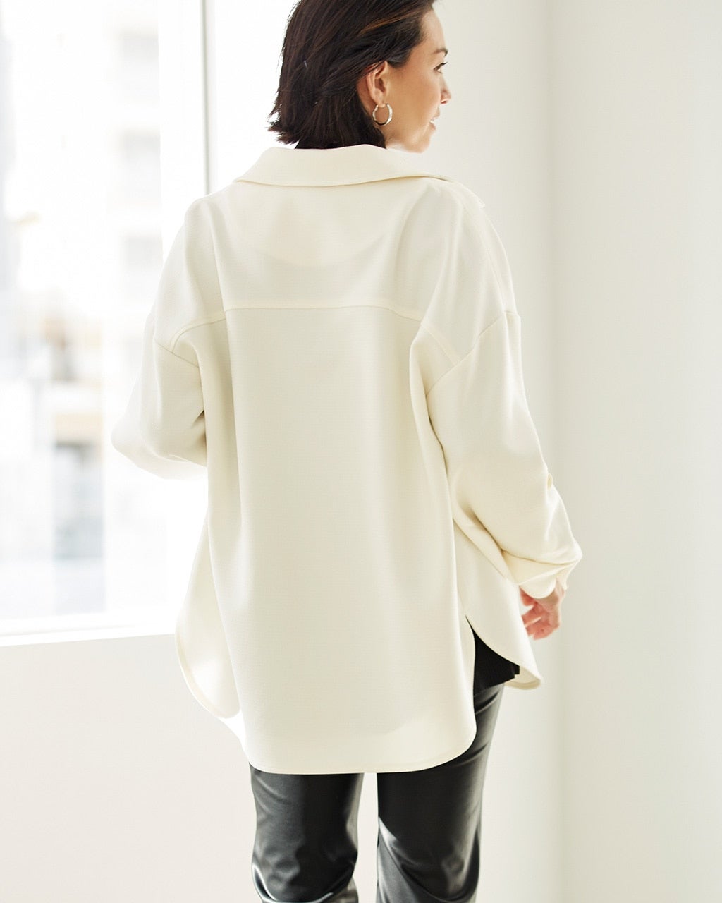 【超美品】定価¥17600 ダブルクロス ダブル ジャケット3シーズン着用可 セットアップ】エコダブルクロスノーカラージャケット｜BIGI