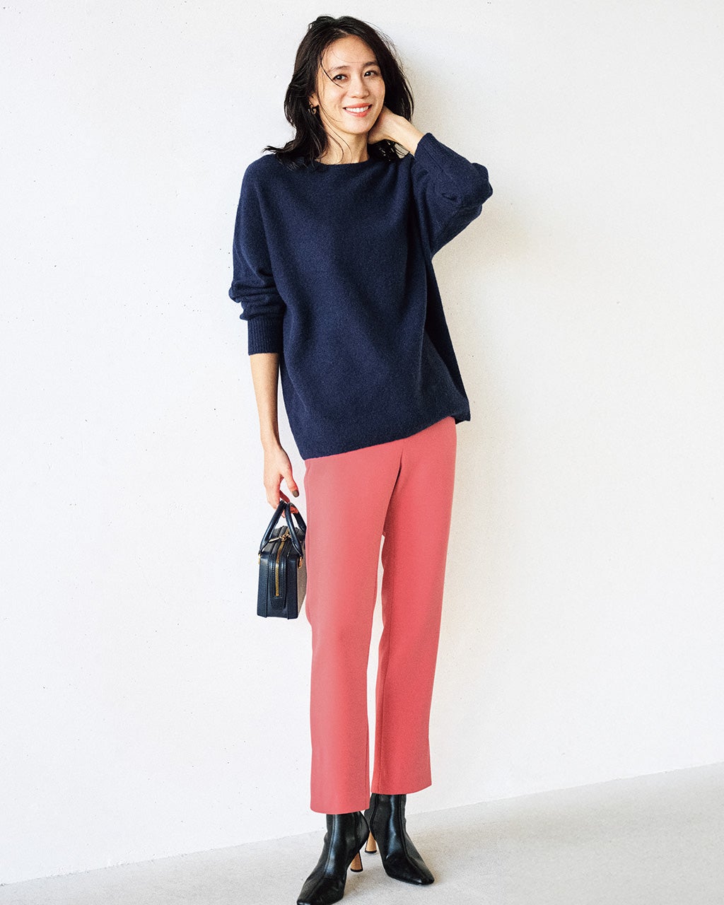 カルゼダブルクロス・スティックパンツ/40代50代からのレディース