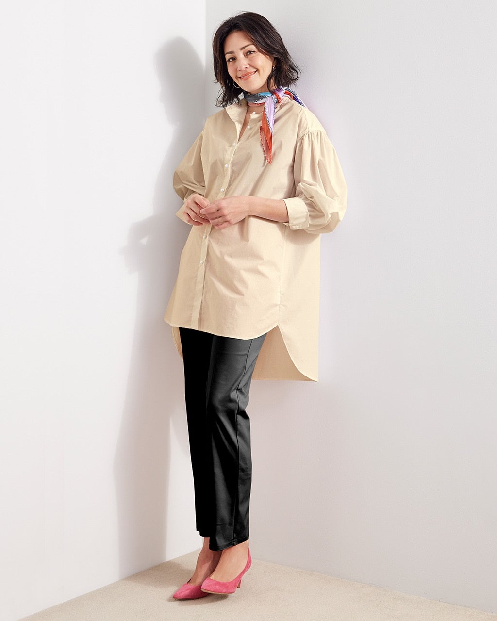 シェイプストレッチ・スティックパンツ／68㎝/40代50代からの