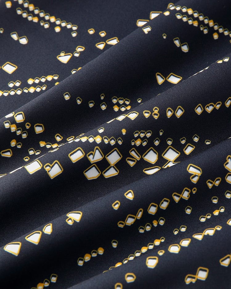 ダブル編みジャージー・ラップ風フレアスカート 詳細画像 ミッドナイトパターン 5