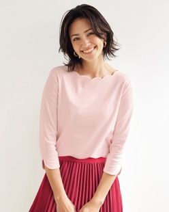 スカラップ／7分袖・ドゥクラッセTシャツ
