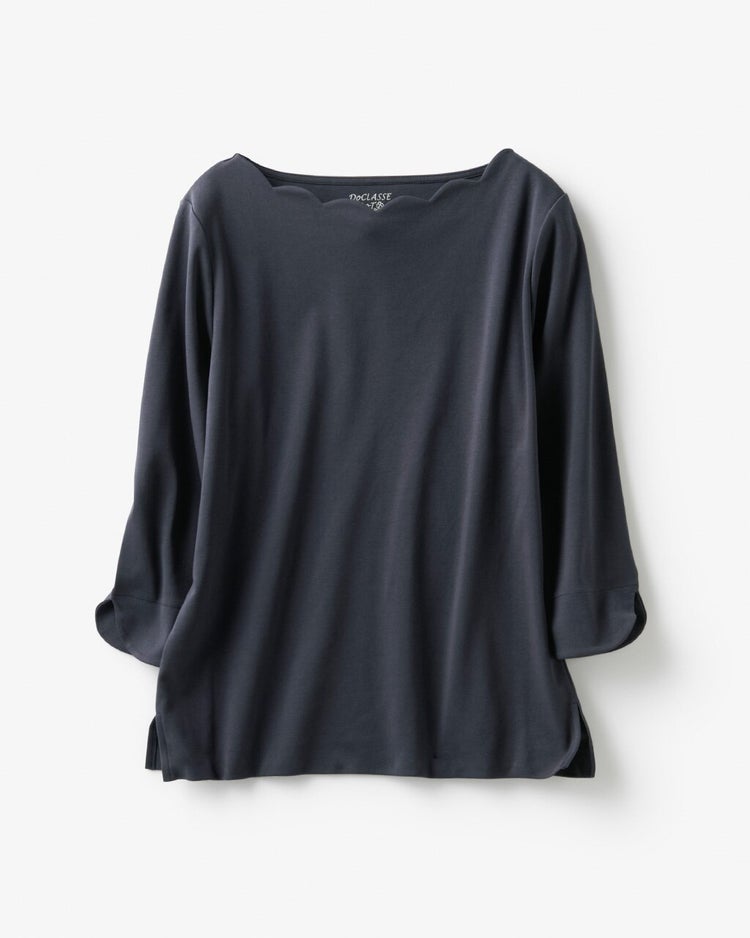スカラップ／7分袖・ドゥクラッセTシャツ 詳細画像 ミッドナイトブルー 5