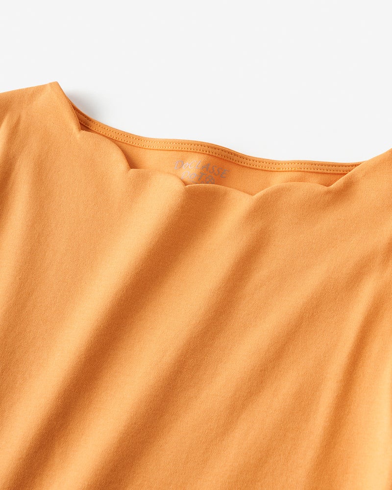 スカラップ／7分袖・ドゥクラッセTシャツ 詳細画像 ライトオレンジ 2