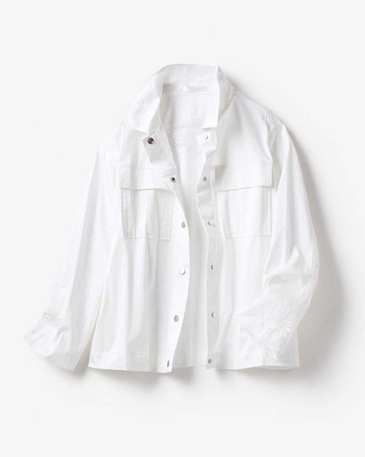 ラインレース・CPOシャツジャケット 詳細画像 ホワイト 10