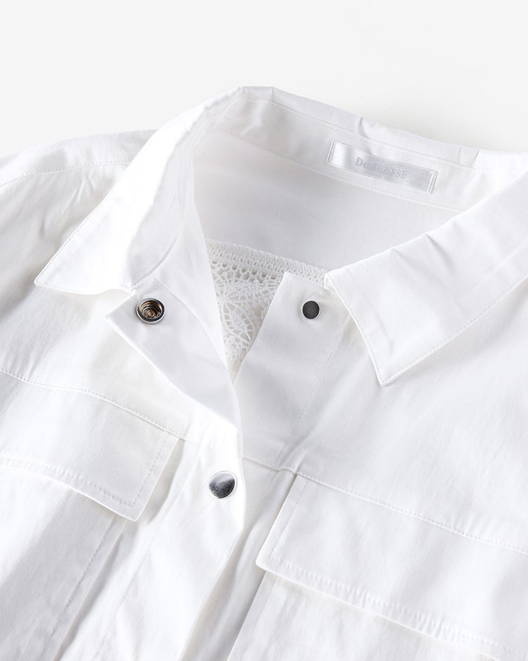 ラインレース・CPOシャツジャケット 詳細画像 ホワイト 5
