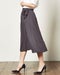 強撚スムース・ラップ風フレアスカート 詳細画像