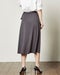 強撚スムース・ラップ風フレアスカート 詳細画像
