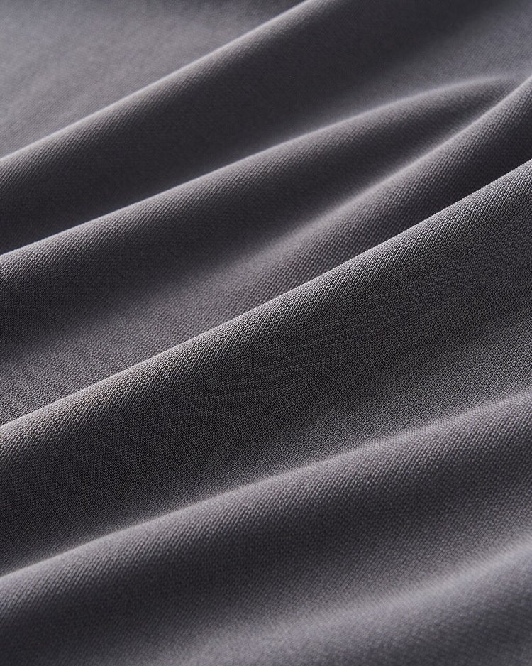 強撚スムース・ラップ風フレアスカート 詳細画像 チャコール 5