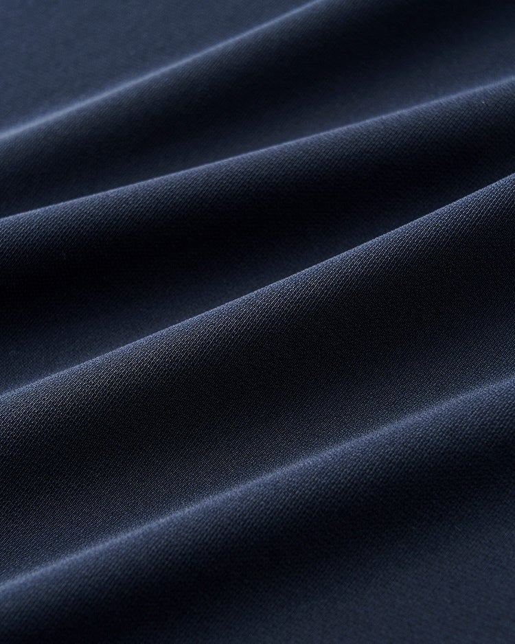 強撚スムース・ラップ風フレアスカート 詳細画像 ネイビー 3