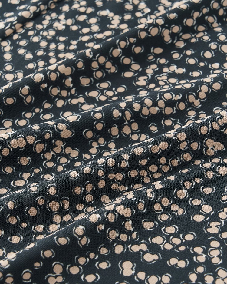 強撚スムース・ラップ風フレアスカート 詳細画像 ネイビーパターン 3