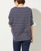 変則フォルム・ボーダーTシャツ 詳細画像
