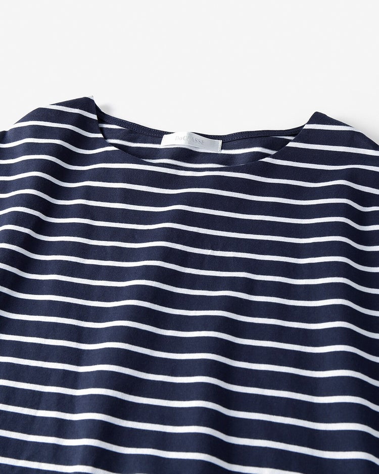 変則フォルム・ボーダーTシャツ 詳細画像 ネイビーパターン 3