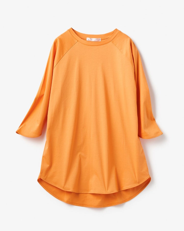 シルケットコットン・７分袖Tシャツ 詳細画像 オレンジ 8
