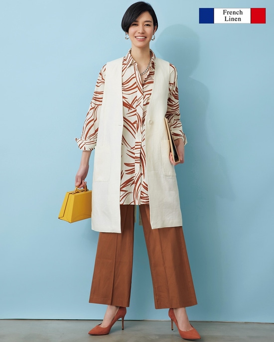 極リネン・ロングジレ