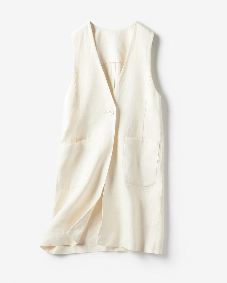 極リネン・ロングジレ 詳細画像 オフホワイト 6