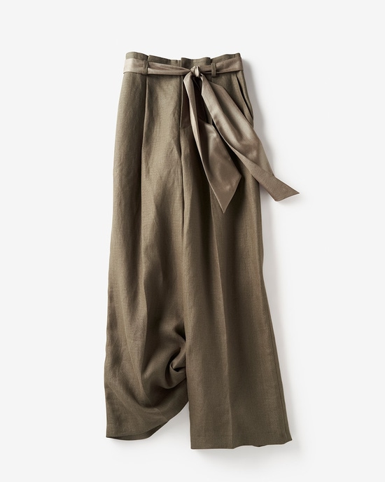 極リネン・ワイドパンツ