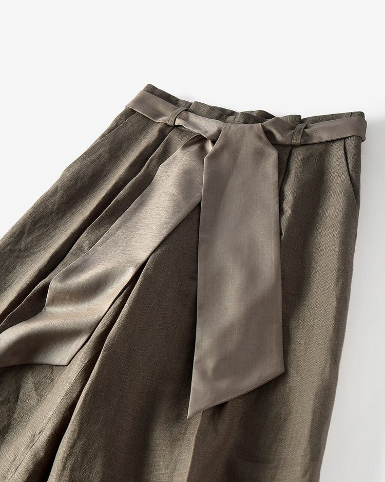 極リネン・ワイドパンツ 詳細画像 オリーブ 2