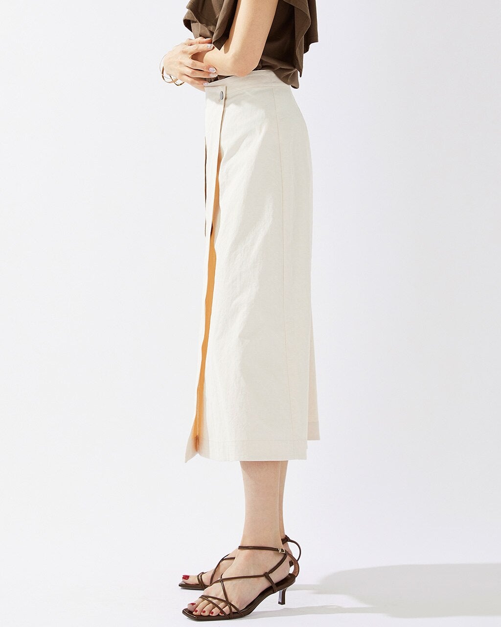 Rady♡ラップマキシスカート【新品】 麻混ドライタッチ・ラップスカート/40代50代からのレディース