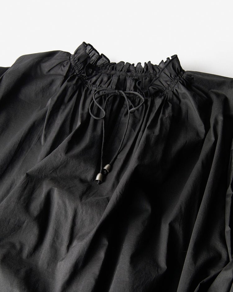 コットンローン・スモッキングブラウス 詳細画像 ブラック 2