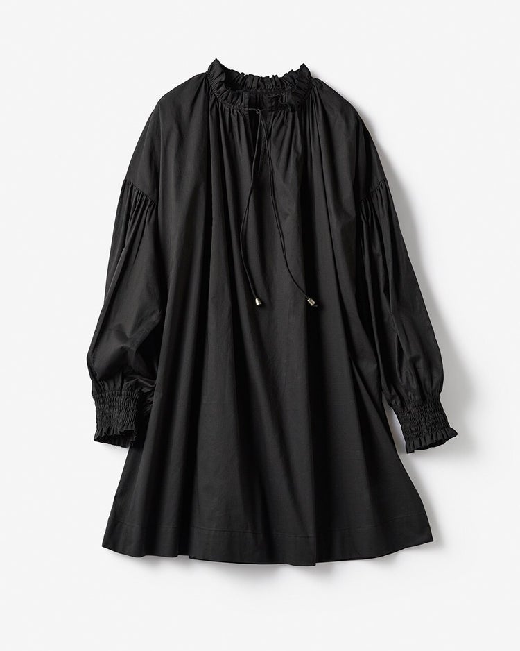 コットンローン・スモッキングブラウス 詳細画像 ブラック 5