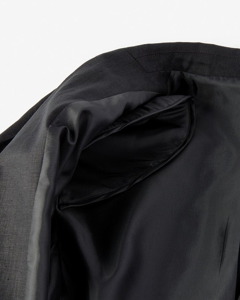 フレンチリネン・シングルジャケット 詳細画像 ブラック 2