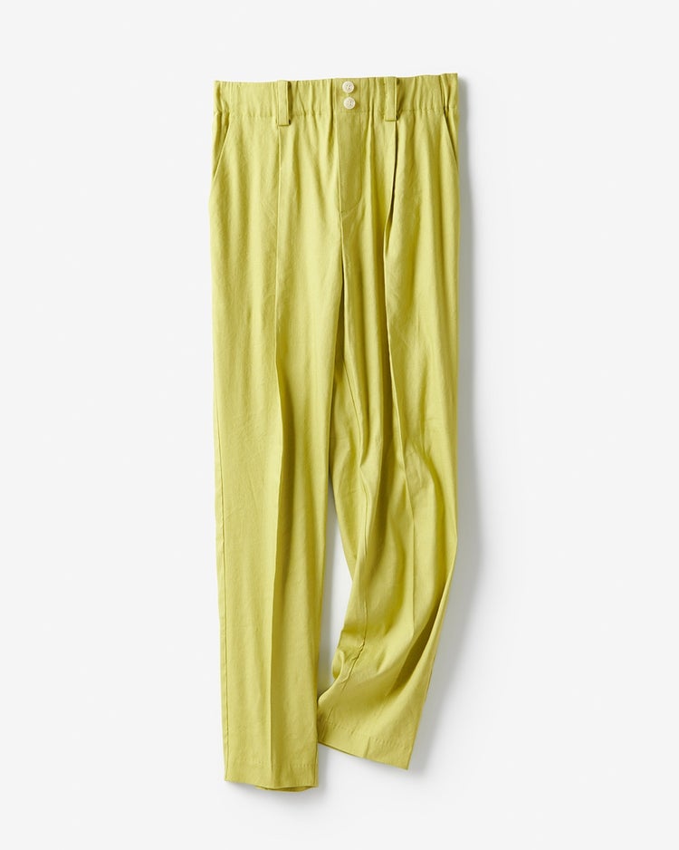 ストレッチリネン・タックテーパード 詳細画像 アップルイエロー 4