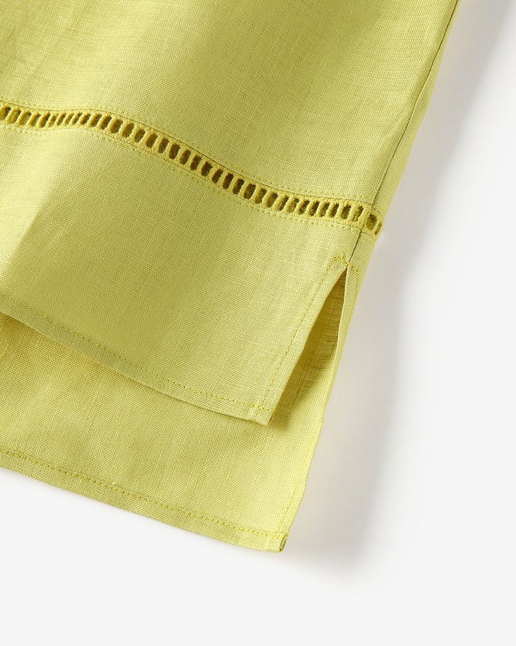 フレンチリネン・はしごレースTブラウス 詳細画像 アップルイエロー 3