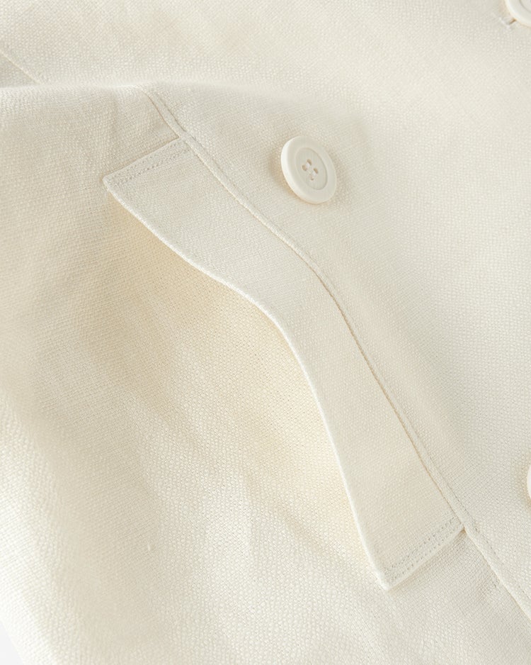 極リネン・五分袖ジャケット 詳細画像 オフホワイト 2
