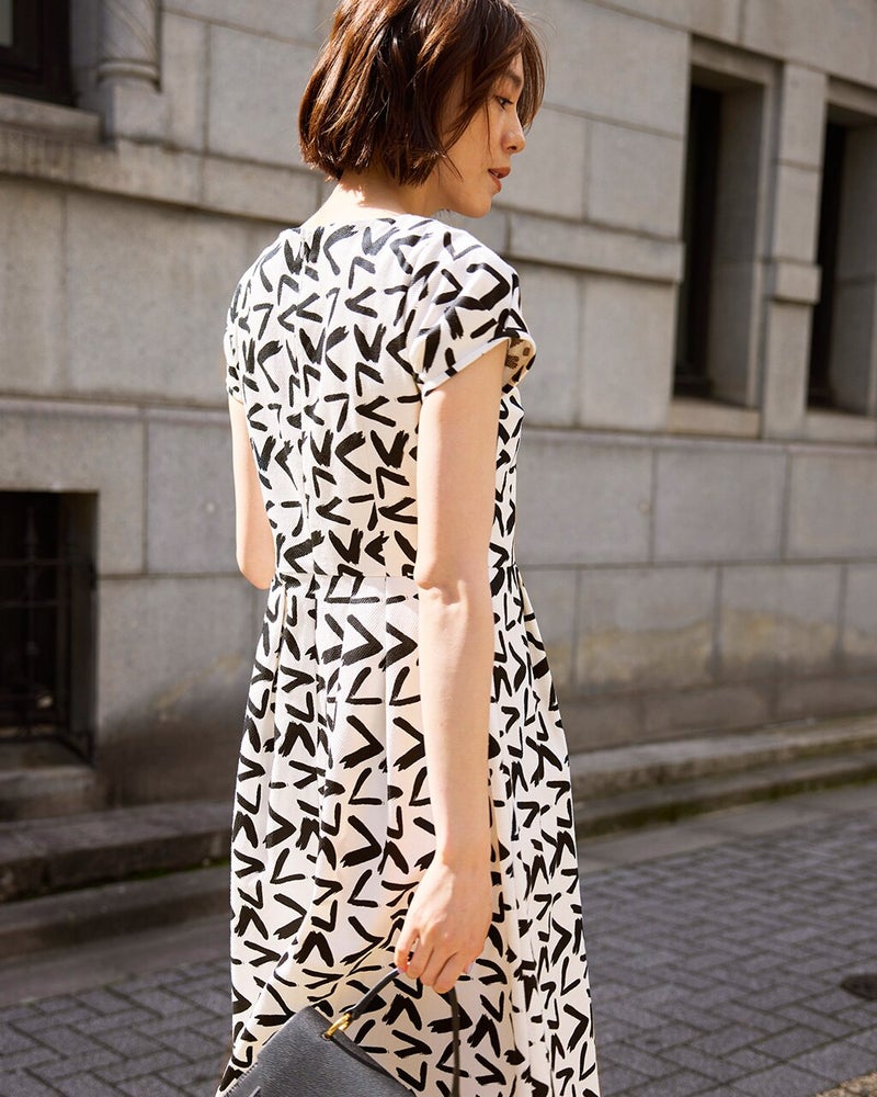 コットンピケ プリントワンピース 40代50代からのレディース メンズファッション通販 Doclasse ドゥクラッセ