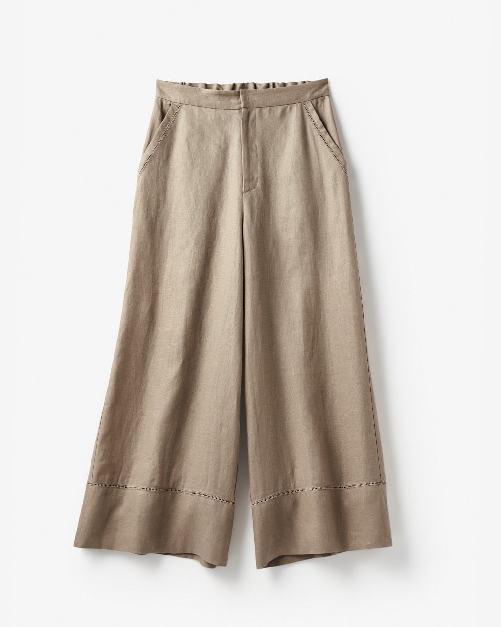 Deuxieme Classe Tibi - クロップドワイドパンツ リネン フレンチリネン・ワイドクロップドパンツ/40代50代からの